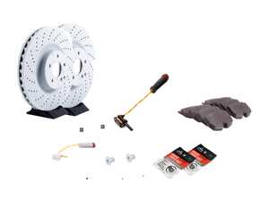 ES#2779748 - 005420952041KT - Front Brake Service Kit  - Featuring Genuine Mercedes-Benz Rotors And Pads - Genuine Mercedes Benz - Mercedes Benz