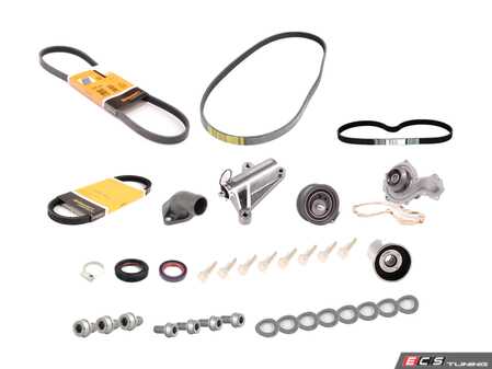 ES#3969724 - 058198479V2KT - Ultimate Timing Belt Kit - Complete kit to service your timing belt, water pump, and thermostat - Assembled By ECS - Audi Volkswagen