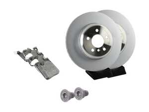 ES#4465485 - 34216887576KT - Genuine Rear Brake Service Kit - 345x24mm - Rear axle brake service including pads, rotors, and set screws - Genuine BMW - BMW