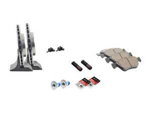 ES#2762605 - 0044200220KT1 - Front Brake Service Kit  - Featuring ATE Rotors And Akebono-Euro Ceramic Pads - Assembled By ECS - Mercedes Benz