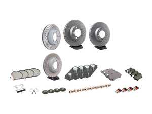 ES#4656104 - 99635140904KT6 - Front & Rear Brake Service Kit - Featuring Zimmerman rotors, and ATE Front and Brembo Ceramic Rear pads - Assembled By ECS - Porsche