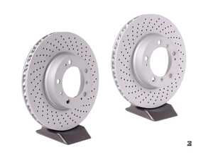ES#4643235 - 99635140501KT5 - Coated Front Brake Rotors - Pair 12.51" (318mm) - Directional front axle fitment - Both left and right - Zimmermann - Porsche