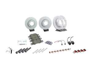 ES#4656968 - 99735140201KT4 - Front & Rear Brake Service Kit - Featuring Zimmerman rotors, and Textar pads - Assembled By ECS - Porsche