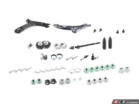 ES#2992213 - 1K01991KT5 - Front Suspension Refresh Kit - Stage 3 - Includes inner and outer tie rods, strut mounts, strut bearings, ball joints, sway bar links, front control arms, and related hardware - Genuine Volkswagen Audi - Volkswagen