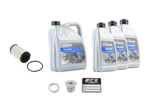 ES#4000990 - 06M19840KT - Oil Service Kit - Includes Vaico 502.00/505.00 Synthetic Engine Oil (5w-40), Filter, drain plug, and washer for a complete oil service - Assembled By ECS - Audi