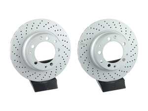 ES#2588660 - 93035204501KT3 - Z-Coated Rear Brake Rotors - Pair 12.17" (309mm) - Directional rear axle fitment - Both left and right - Zimmermann - Porsche