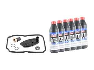 ES#4758829 - 7226KT8 - Automatic Transmission Service Kit - 722.6 - Featuring Liqui Moly Top Tec 1600 Fluid, Vaico Gasket, Filter, Wiring Connector, and all hardware! Without torque converter drain plug and extra fluid* - Assembled By ECS - Mercedes Benz