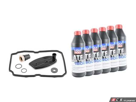 ES#4758829 - 7226KT8 - Automatic Transmission Service Kit - 722.6 - Featuring Liqui Moly Top Tec 1600 Fluid, Vaico Gasket, Filter, Wiring Connector, and all hardware! Without torque converter drain plug and extra fluid* - Assembled By ECS - Mercedes Benz