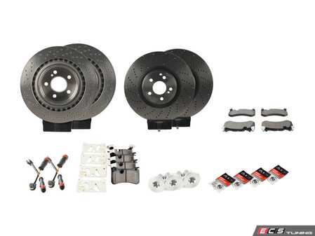 ES#4643361 - 0004212012070KT1 - Front & Rear Brake Service Kit - Featuring Brembo Rotors And Brembo Pads - Assembled By ECS - Mercedes Benz