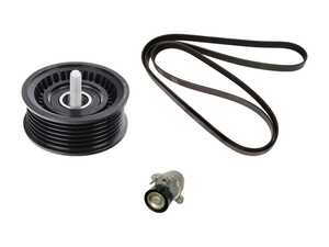 ES#4872320 - 0039937596KT1 - Engine Drive Belt Kit - Includes tensioner, belt and idler pulley - Assembled By ECS - Mercedes Benz