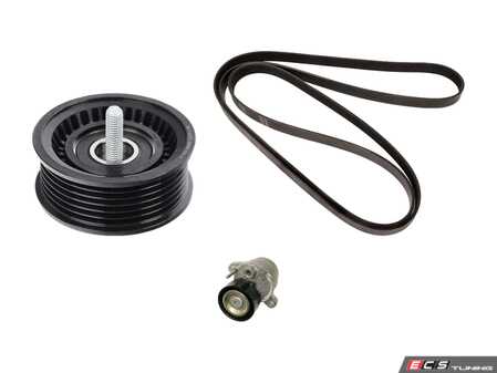 ES#4872320 - 0039937596KT1 - Engine Drive Belt Kit - Includes tensioner, belt and idler pulley - Assembled By ECS - Mercedes Benz