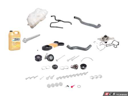 ES#2765334 - 1635000003KT2 - Cooling System Refresh Kit - Level 2 - Advanced cooling system refresh kit, including belt and all pulleys - with aftermarket and OEM components - Assembled By ECS - Mercedes Benz