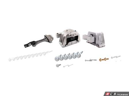 ES#2765580 - 1J0199555CFKT1 - OE Drivetrain Mount Kit - Includes engine mount, transmission mount, dogbone mount and all hardware - Assembled By ECS - Volkswagen