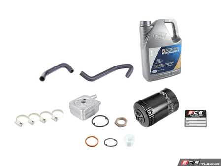 ES#2973037 - 068117021BKT2 -  Oil Cooler Replacement Kit - Stage 2 - Includes the necessary components to replace your oil cooler and perform an engine oil service - Assembled By ECS - Audi