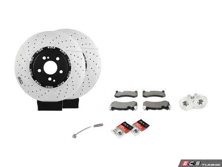 ES#4643620 - 2194210212KT10 - Front Brake Service Kit - Featuring Brembo rotors, and Brembo Ceramic pads - Assembled By ECS - Mercedes Benz