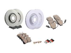 ES#3184284 - 8D0698012KT3 - Front & Rear Premuim Brake Service Kit - Featuring premium rotors and Akebono Euro Ceramic Brake pads - Assembled By ECS - Audi
