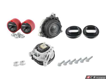 ES#4148271 - 22116787659KT1 - Performance Motor And Transmission Mount Kit - New motor mounts with billet mount inserts and ECS polyurethane transmission mounts - Assembled By ECS - BMW