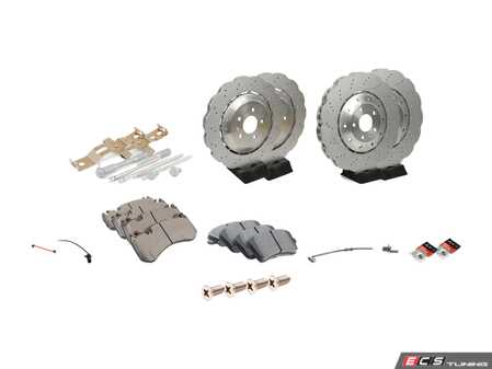 ES#4475513 - 4g0615301ah6KT1 - Performance Front And Rear Brake Service Kit  - Featuring VNE rotors and Hawk HPS 5.0 pads - Assembled By ECS - Audi