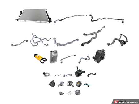 ES#4845815 - F30340CSRL3AKT - Cooling System Refresh Kit - Level 3 - Everything you need to totally service your cooling system, including a radiator and belt service. - Assembled By ECS - BMW