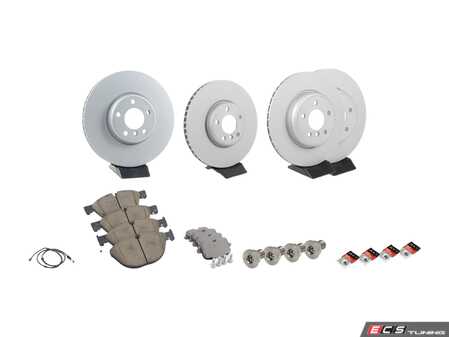 ES#3490740 - 34116851269KT2 - Front & Rear Brake Service Kit - Featuring Zimmermann rotors and Pagid pads - Assembled By ECS - BMW