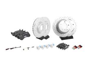 ES#4699125 - 4634210712KT4 - Front & Rear Brake Service Kit - Featuring Genuine Mercedes-Benz Rotors, and Pads - Genuine Mercedes Benz - Mercedes Benz