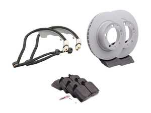 ES#2618904 - 95135104102FPKT1 - Performance Front Brake Service Kit - Featuring Zimmerman Z-Coated rotors and Hawk HPS brake pads - Assembled By ECS - Porsche