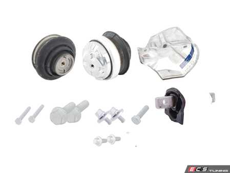 ES#2770932 - 2022404417KT3 - Drivetrain Mount Kit - Includes both Lemforder engine mounts, Lemforder transmission mount, OEM heat shields and hardware - Assembled By ECS - Mercedes Benz