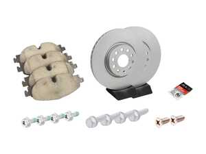 ES#3543544 - 5qd698151FKT1 - Front Brake Service Kit (312x25) - Featuring ECS V5 rotors and ECS DD23 ceramic pads. - Assembled By ECS - Volkswagen
