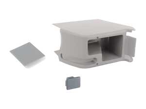 ES#2966604 - 1k0863323bKT - Rear Center Console - Art Grey - Rear section of center console, does not come with trim or cup holder - Genuine Volkswagen Audi - Volkswagen