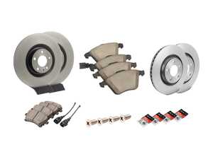 ES#3184289 - 8E0615301TKT99 - Front & Rear Premuim Brake Service Kit - Featuring Brembo rotors and ECS DD23 Ceramic brake pads - Assembled By ECS - Audi