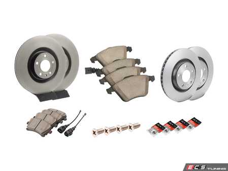 ES#3184289 - 8E0615301TKT99 - Front & Rear Premuim Brake Service Kit - Featuring Brembo rotors and ECS DD23 Ceramic brake pads - Assembled By ECS - Audi