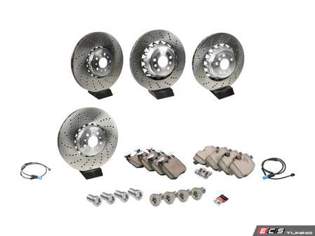 ES#4817812 - 34118054825KT3 - Front & Rear Brake Service Kit - Includes front & rear rotors, pads, wear sensors, and associated hardware. - Assembled By ECS - BMW