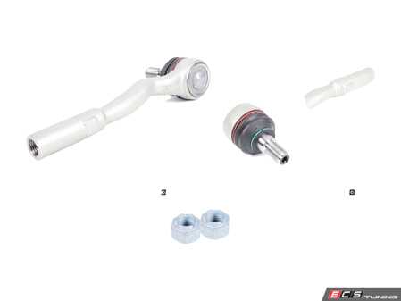 ES#3663530 - 2113302703KT - W211 E55 Outer Tie Rod Kit - Fix that clunk with this All Genuine Mercedes-Benz Component Kit built by ECS - Genuine Mercedes Benz - Mercedes Benz