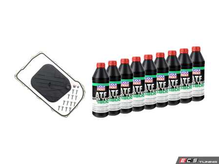 ES#4820349 - F8XMATSKT2 - Automatic Transmission Service Kit - 8HP75 - Includes all the necessary components for a complete transmission service - Featuring a new filter, Liqui Moly Top Tec ATF 1800 Fluid, a pan gasket, installation hardware, and fill & drain plugs - Assembled By ECS - BMW