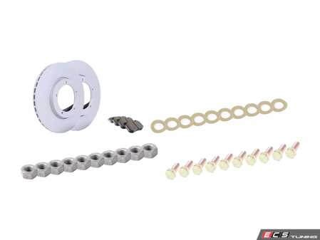 ES#2597627 - 477405083AFPKT1 - Performance Front Brake Service Kit - Featuring Zimmerman Z-Coated rotors and Hawk HPS brake pads  - Assembled By ECS - Porsche