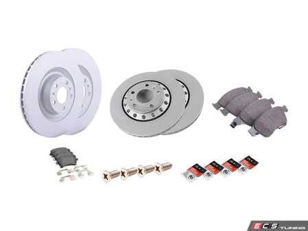 ES#3184333 - 4e0698301pkt2 - Front & Rear Economy Brake Service Kit - Featuring Zimmerman rotors and Textar brake pads - Assembled By ECS - Audi