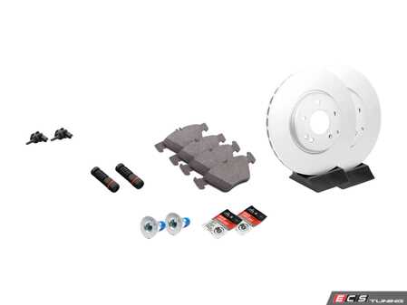 ES#2771401 - 0034202920KT11 - Front Brake Service Kit - Featuring ATE Rotors And ATE Pads - Assembled By ECS - Mercedes Benz