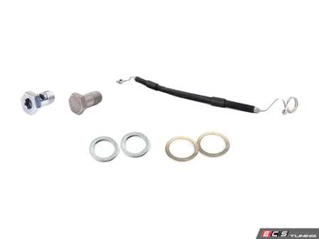 ES#3177558 - 8e1422893djkt1 - Power Steering Pressure Hose Service Kit - Connects the power steering pump to the steering rack - Includes banjo bolts and sealing washers - Assembled By ECS - Audi