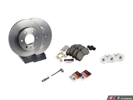 ES#4643367 - 9104210000070KT2 - Front Brake Service Kit - Featuring ECS V5 rotors and Brembo Ceramic pads - Assembled By ECS - Mercedes Benz