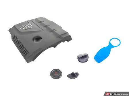ES#3682376 - 06j103925agKT1 - Engine Bay Refresh Kit  - Restore your vehicles engine bay with a new engine cover, oil and coolant cap! - Genuine Volkswagen Audi - Audi