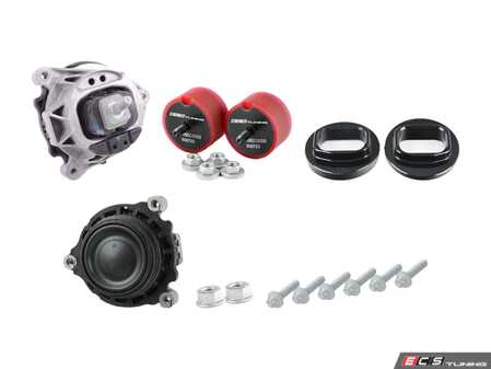 ES#4148277 - 22116862549KT1 - Performance Motor And Transmission Mount Kit - New motor mounts with billet mount inserts and ECS polyurethane transmission mounts - Assembled By ECS - BMW