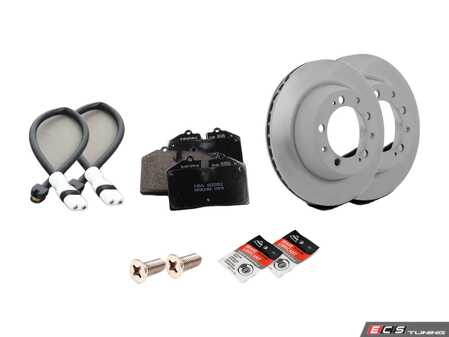 ES#2618893 - 95135204101ROKT - Rear Brake Service Kit - Featuring Sebro rotors and Mintex brake pads - Assembled By ECS - Porsche
