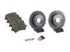 ES#3537622 - 025997ECS0559KT - Performance Rear Brake Service Kit - Featuring ECS V5 Drilled & Slotted rotors and ECS EP24 Enthusiast Performance pads - Assembled By ECS - Audi