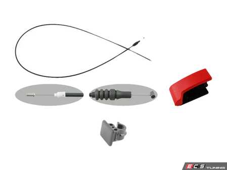 ES#2765783 - 1248800320KT1 - Hood Release Kit  - Includes Everything Needed to refresh the hood release handle and cables - Assembled By ECS - Mercedes Benz