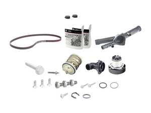 ES#4840169 - 03H121008M2KT - Water Pump And Thermostat Kit  - Includes Water Pump, Thermostat, Coolant, Belt, And Hardware - Genuine Volkswagen Audi - Volkswagen