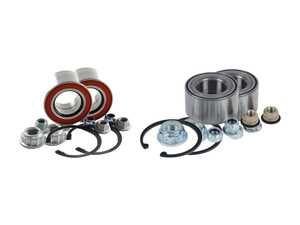 ES#3660512 - 8L0498625KT2 - Complete Wheel Bearing Kit - All-inclusive kit includes bearings, axle nuts, and lock rings for all four corners of the vehicle - Assembled By ECS - Audi