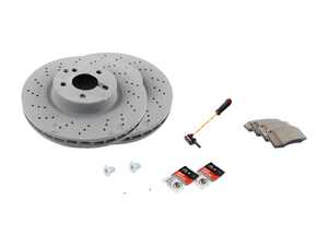 ES#2762574 - 0054209520KT - Front Brake Service Kit  - Featuring Genuine Mercedes-Benz Rotors And Pads - Genuine Mercedes Benz - Mercedes Benz