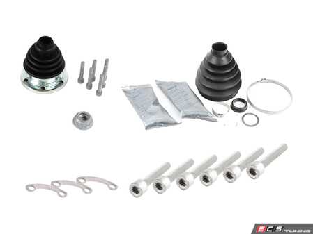 ES#2996856 - 1K0498203KT3 - CV Joint Refresh Kit  - Includes all the boots and bolts you'll need to service one driveshaft - Assembled By ECS - Volkswagen