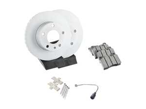 ES#4813435 - 34111159261KT - Front Brake Service Kit - Featuring Pilenga rotors & TRW pads. - Assembled By ECS - BMW