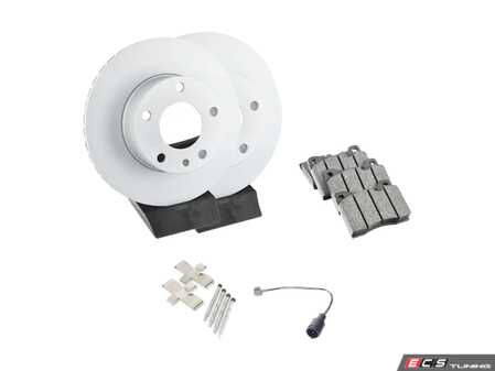 ES#4813435 - 34111159261KT - Front Brake Service Kit - Featuring Pilenga rotors & TRW pads. - Assembled By ECS - BMW